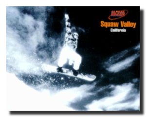 Snowboarding Squaw Valley California Poster