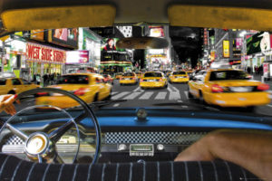 New York Yellow Taxi Ride Car Poster