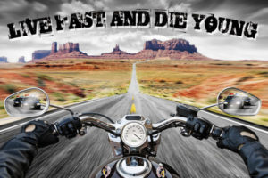 Live Fast Die Young Motorbike Poster