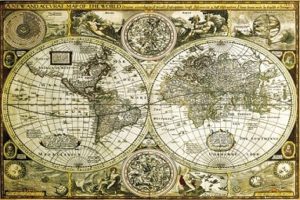 World Map Historical Poster