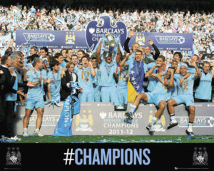 Manchester City 2011/2012 WINNERS PREMIERSHIP Mini Poster
