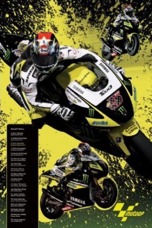 Moto GP Colin Edwards Yellow Motorbike Poster