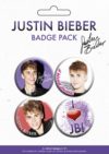 Justin Bieber Pack 3 Badge 4 Pack