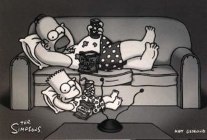 The Simpsons Homer And Bart Couch Poster