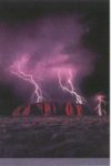 Uluru Ayres Rock Lightning Poster