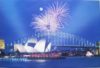 Sydney Fireworks Above Bridge Poster