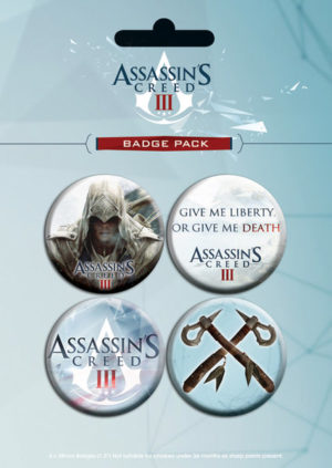 Assassin's Creed III Badge 4 Pack
