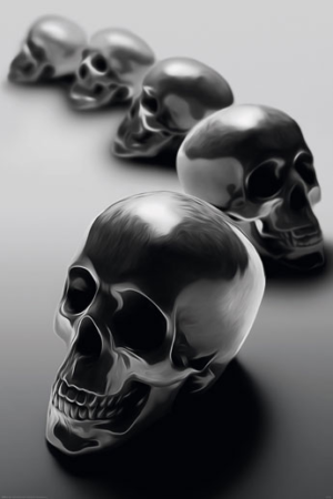 Zen Skulls Poster (Published 2012, some wear)