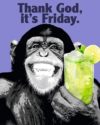 The Chimp Thank God It's Friday Mini Poster