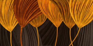Golden Leaves II Art Print