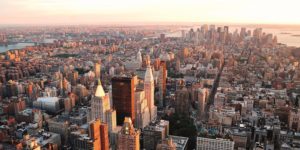 New York Manhattan Sunset Photographic Print