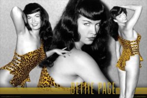 Bettie Page Leopard Print Poster