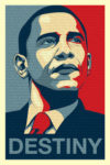 Barack Obama Destiny Blue Red Poster