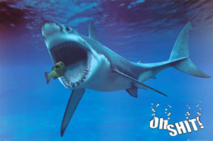Oh Shit! Shark Poster