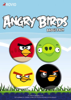 Angry Birds Faces Badge 4 Pack