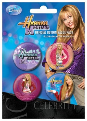 Hannah Montana Badge 4 Pack