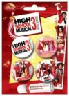 High School Musical 3 Badge 4 Pack