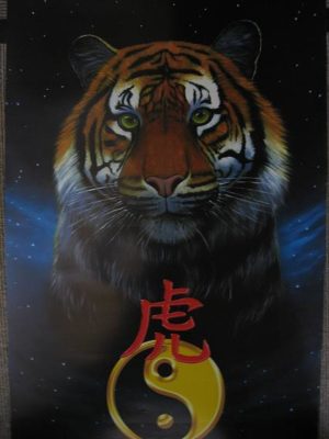 Cosmic Tiger Yin Yang Poster