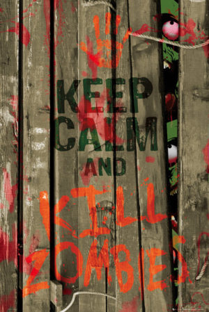 Keep Calm And Kill Zombies Poster
