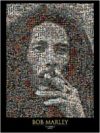 Bob Marley Photomosaic Smoke Mini Poster Mini Poster