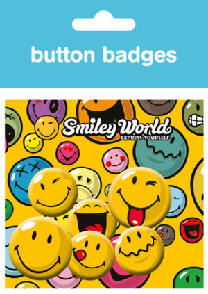 Smiley World Expressions Badge 6 Pack