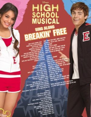 High School Musical 1 Breaking Free Lyrics Mini Poster