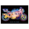 Born to Ride X-Ray Motorbike Poster