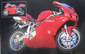Red Racer Ducati 999 Motorbike Poster