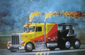 Flaming Truck Poster