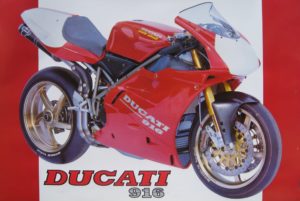 Ducati 916 Motorbike Poster (Published 1996, heavily worn)