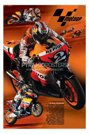Moto GP Dani Pedrosa Motorbike Poster