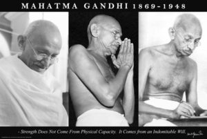 Mahatma Gandhi Triptych Quote Poster