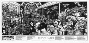 Howard Teman - Sci-Fi Cafe Collage Poster Print