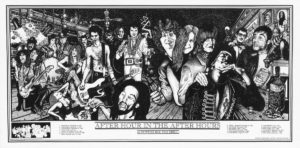 Howard Teman - After Hour In The After Hours At Heaven's Bar And Grill Collage Poster Print