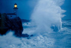 Lighthouse Blue Poster