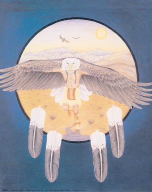 Native American Dancer Shield Mini Poster
