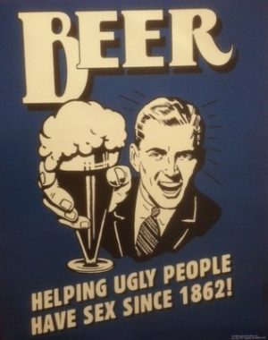 Beer Helping Ugly People Mini Poster