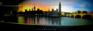 London By Day and Night Slim Poster