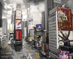 New York Times Square Towers Mini Poster
