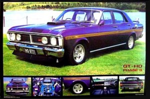 Falcon Phase 3 GTHO Purple Car Poster