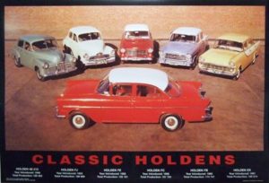 Classic Holdens Car Poster
