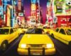 New York Times Square Yellow Taxis Car Mini Poster
