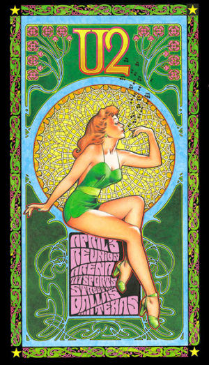 Bob Masse - U2 Reunion Arena Dallas Texas Tour Poster Art Print