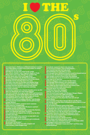 I Love the 80s Poster