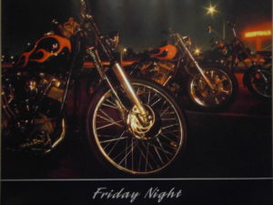 Friday Night Motorbike Mini Poster
