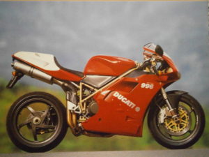 Red Legend Ducati Motorbike Mini Poster