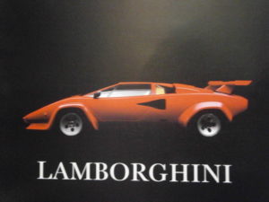 Red Lamborghini Car Mini Poster