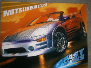 2 Fast 2 Furious Mitsubishi Eclipse Car Mini Poster