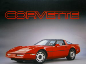 Red Corvette Car Mini Poster