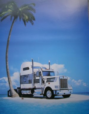 Tropical Kenworth Mini Poster